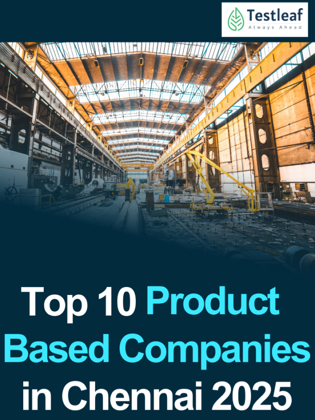 Top 10 Product based companies in chennai 2025